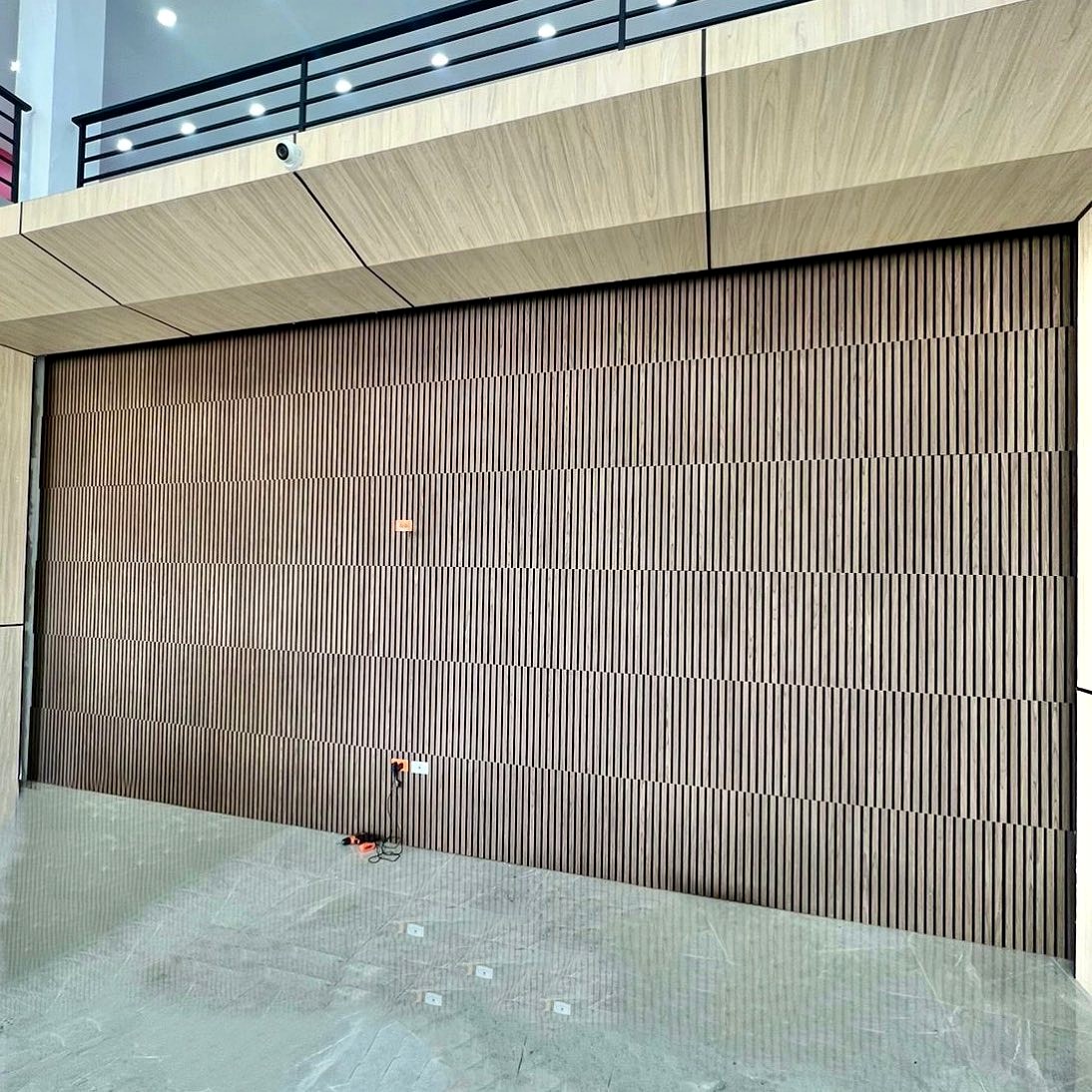 Staggered smoked walnut akupanel moment Beautifully execute