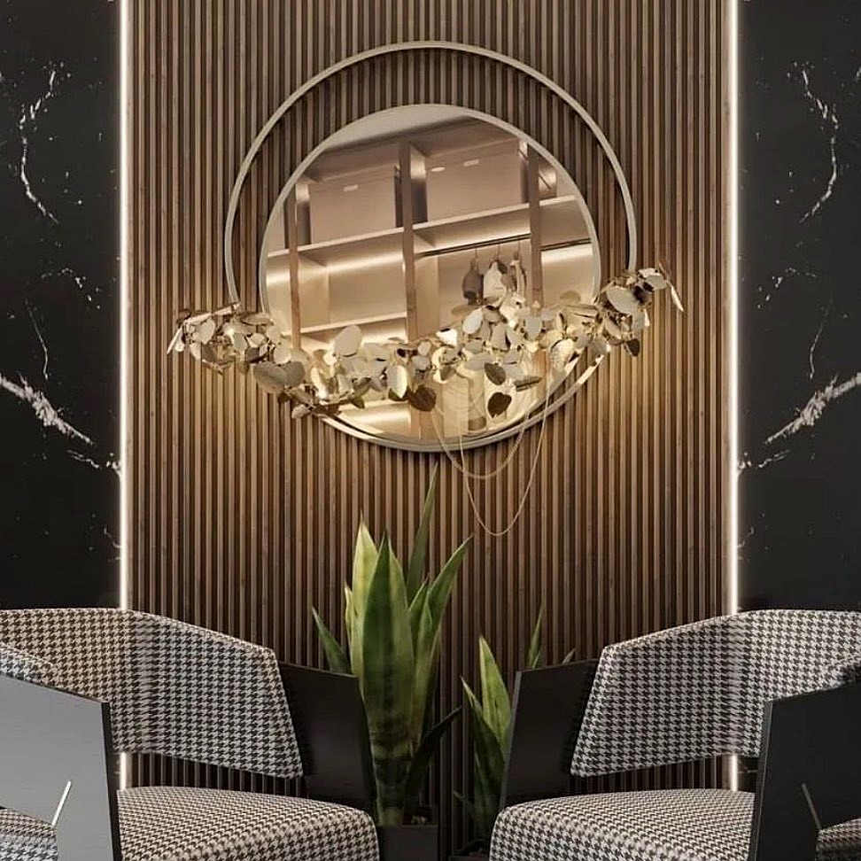 walnut wood details elevate your seating area