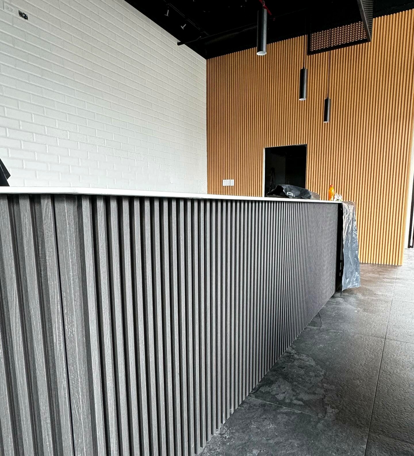 Elevated with our Oak and Black PVC panels ï¸