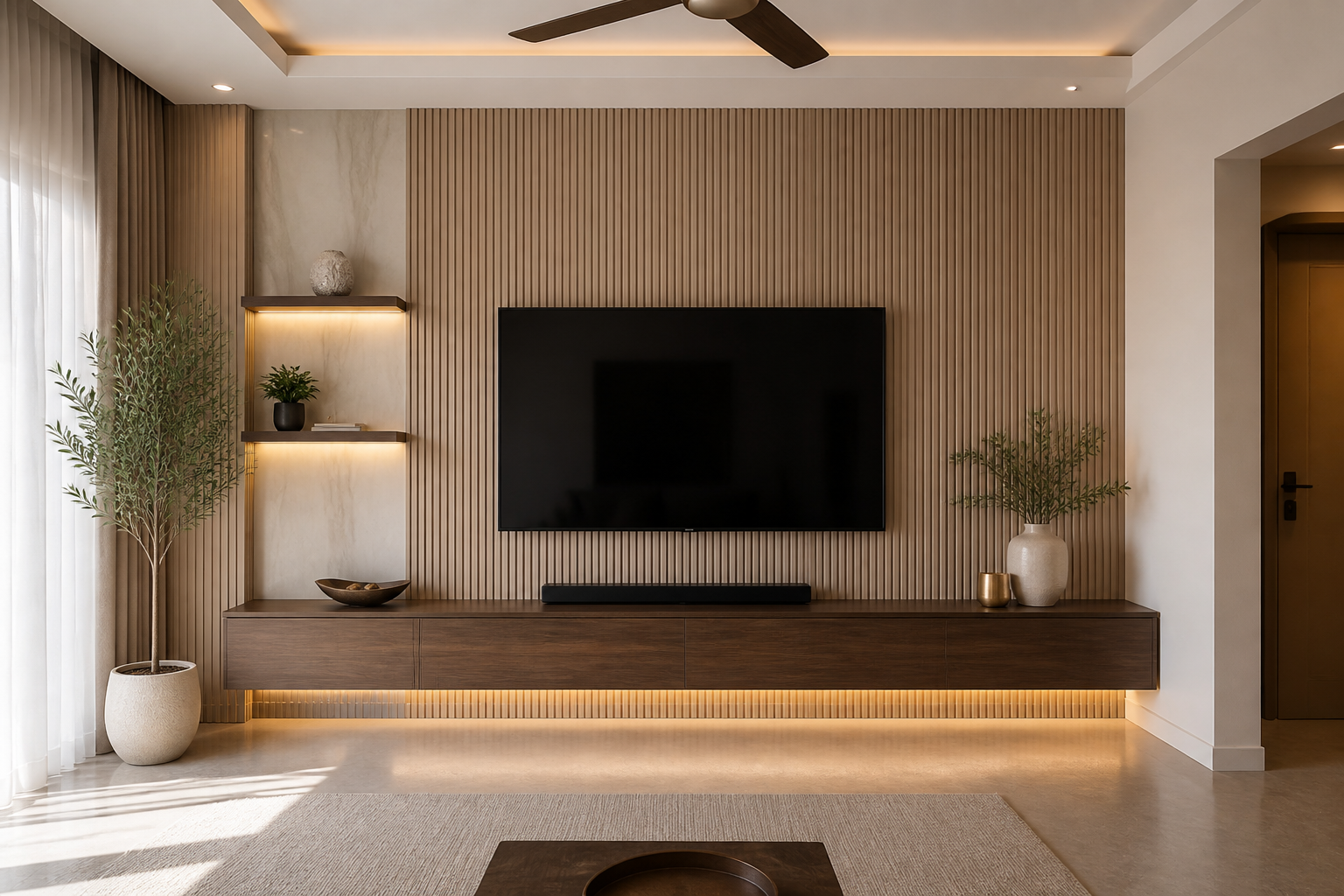 Elevated Home Decor finished living room wall